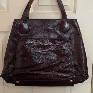 Goldenbleu Plum Handbag Italian Leather